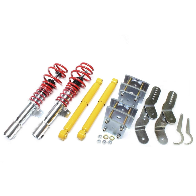 TA Technix *EVOGWVW18/50 Gewindefahrwerk mit 1006-1105kg Vorderachslast passend für VW Caddy III, Typ 2K_