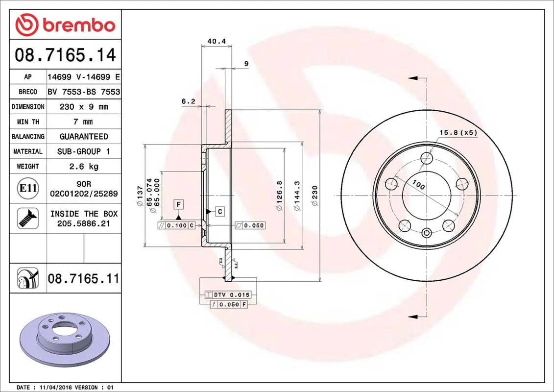 Brembo Bremsensatz Vorderachse + Hinterachse für Audi A3 (8L), Seat Leon (1M1), Skoda, VW Brembo