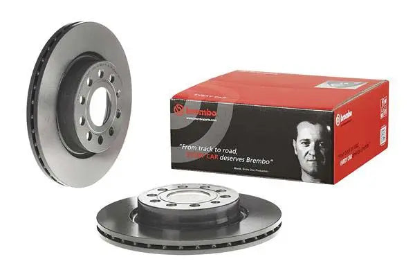 Brembo Bremsensatz Vorderachse + Hinterachse für Audi A3 (8P1), Seat Leon, Skoda, VW Brembo