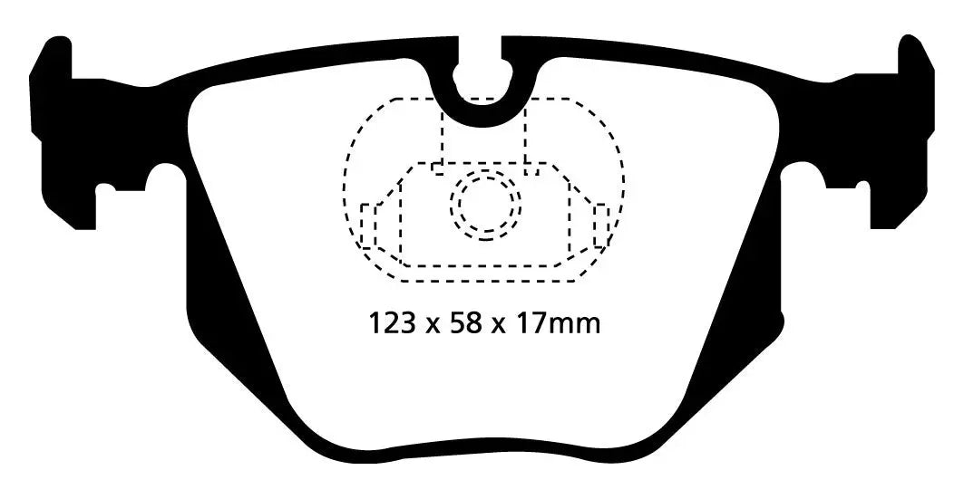 EBC Bremsbeläge Blackstuff HA passend für BMW E46, M5 E39, E38, X3, X5  - DP1118 EBC Brakes