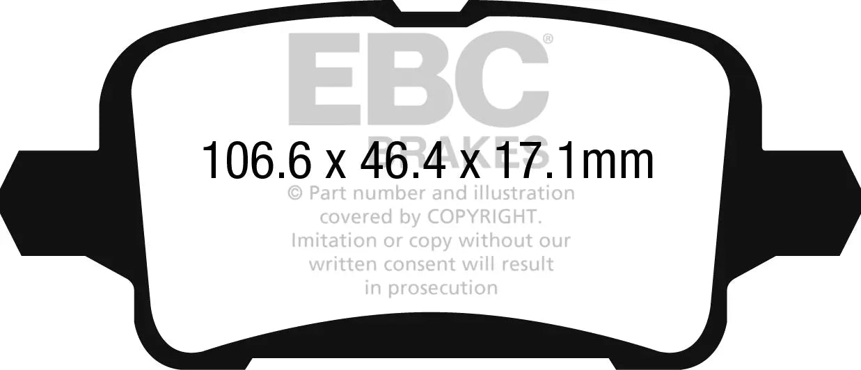 EBC Bremsbeläge Blackstuff HA passend für Opel Astra K - DPX2268 EBC Brakes