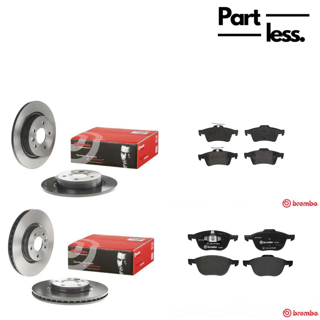 Brembo Bremsensatz Vorderachse + Hinterachse für Ford Focus, C-Max Volvo V40,V50, S40 Brembo