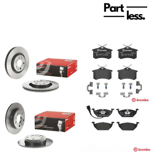 Brembo Bremsensatz Vorderachse + Hinterachse für Audi A3 (8L), Seat Leon (1M1), Skoda, VW Brembo
