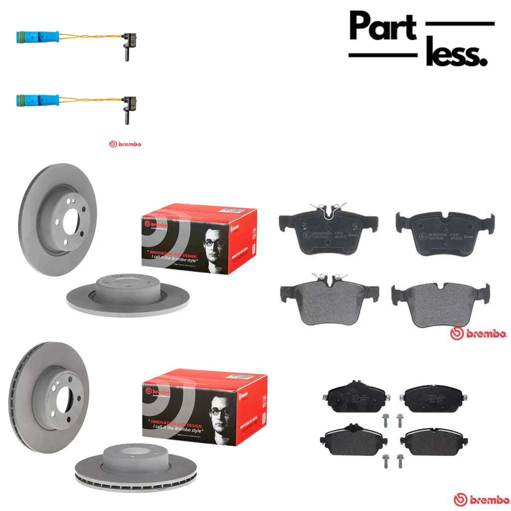 Brembo Bremsensatz Vorderachse + Hinterachse für Mercedes C-Klasse W205 Brembo