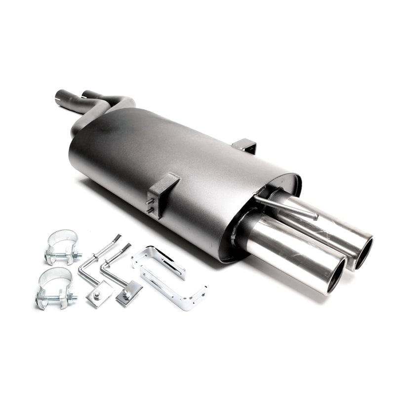 TA Technix EVOE466E276 Sportendschalldämpfer 2x76mm passend für BMW 3er Serie E46 Limousine, -Coupe, -Cabriolet, -Touring