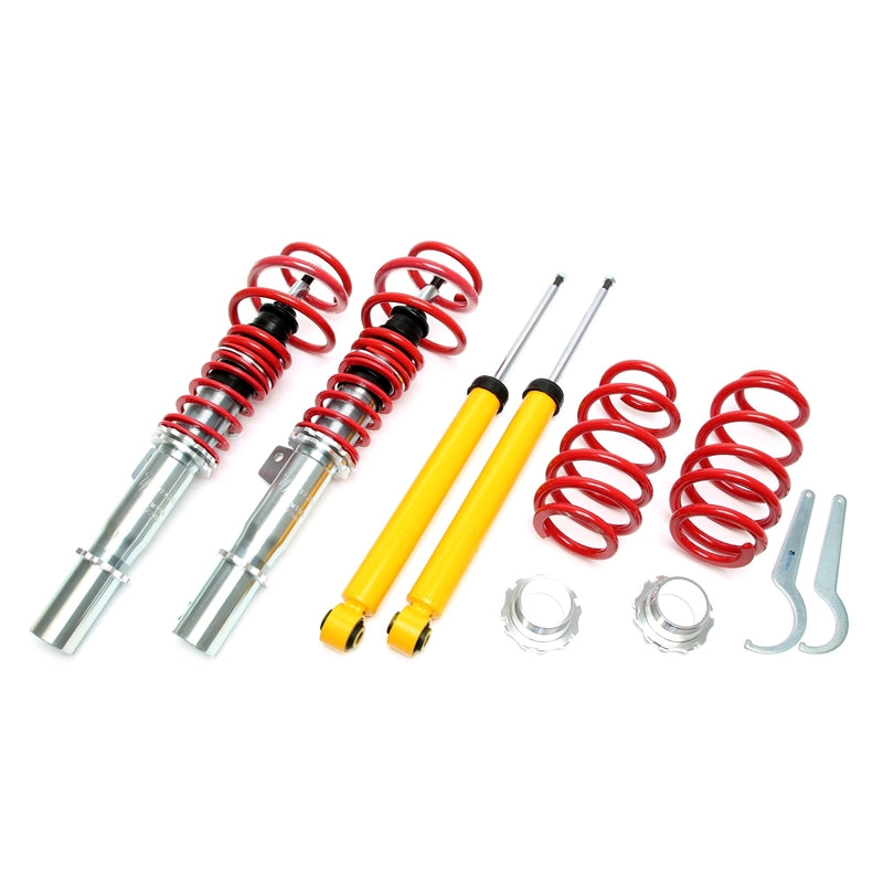 TA Technix *EVOGWVW13/55 Gewindefahrwerk bis 1105kg Vorderachslast passend für Audi A3 (8P)/ Seat Altea , Leon, Toledo III (1P/5P)/ Skoda Octavia II, Superb (1Z/3T)/ VW Golf V, Golf Plus, Jetta III (1K/1KP), Passat 3C, Touran (1T)