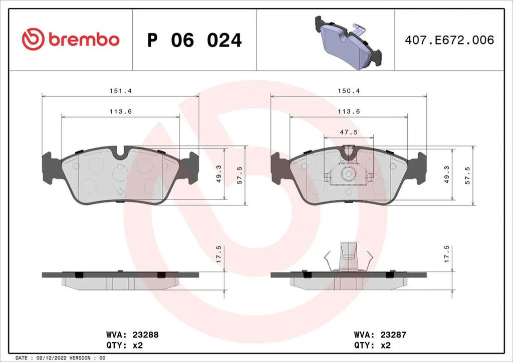 Brembo Bremsensatz Vorderachse + Hinterachse für BMW 3er E46 Brembo