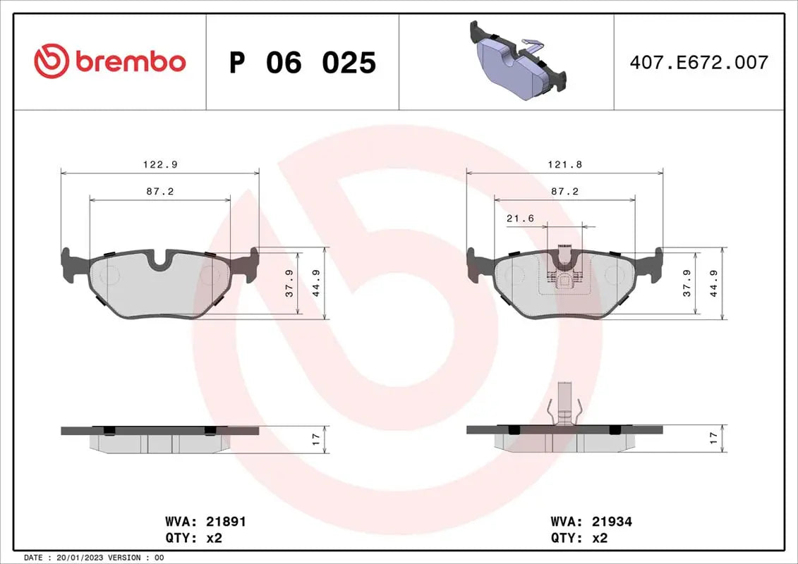Brembo Bremsensatz Vorderachse + Hinterachse für BMW 3er E46 Brembo