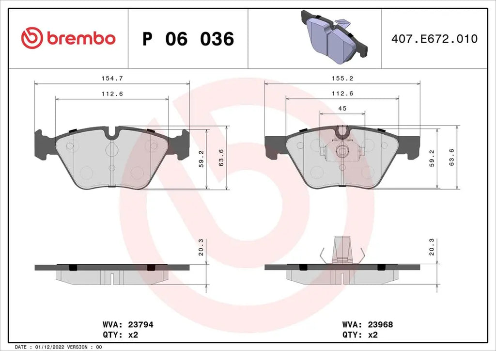 Brembo Bremsensatz Vorderachse + Hinterachse für BMW 3er E90,E91,E92,E93 Brembo