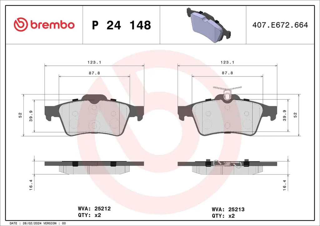 Brembo Bremsensatz Vorderachse + Hinterachse für Ford Focus, C-Max Volvo V40,V50, S40 Brembo
