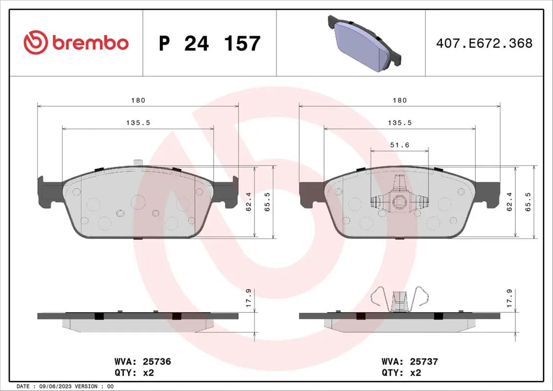 Brembo Bremsensatz Vorderachse + Hinterachse  für Ford Kuga 2,Transit,Tourneo Brembo