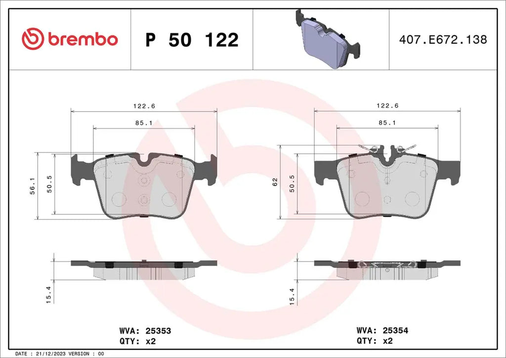 Brembo Bremsensatz Vorderachse + Hinterachse für Mercedes C-Klasse W205 Brembo