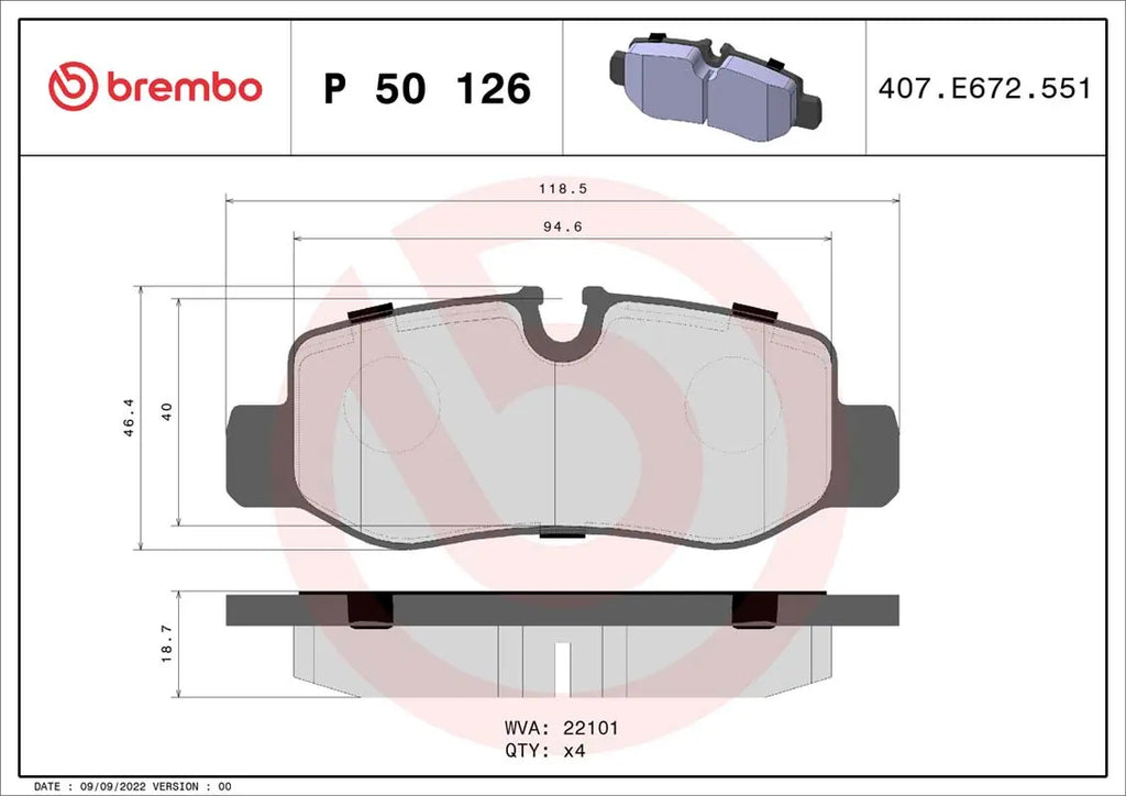 Brembo Bremsensatz Vorderachse + Hinterachse für Mercedes V-Klasse,Vito,Marco-Polo W447 Brembo