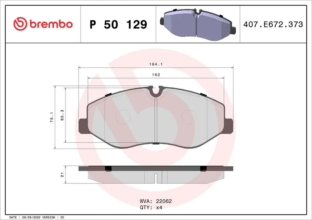 Brembo Bremsensatz Vorderachse + Hinterachse für Mercedes V-Klasse,Vito,Marco-Polo W447 Brembo