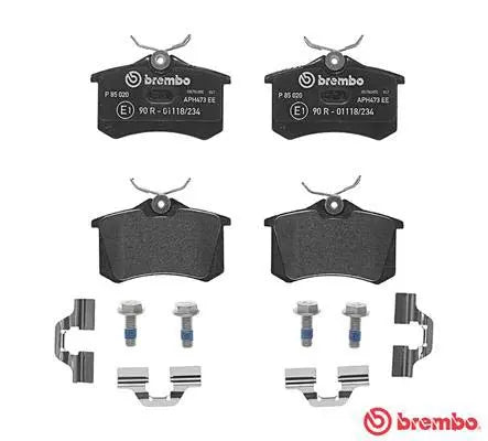 Brembo Bremsensatz Vorderachse + Hinterachse für Audi A3 (8L), Seat Leon (1M1), Skoda, VW Brembo