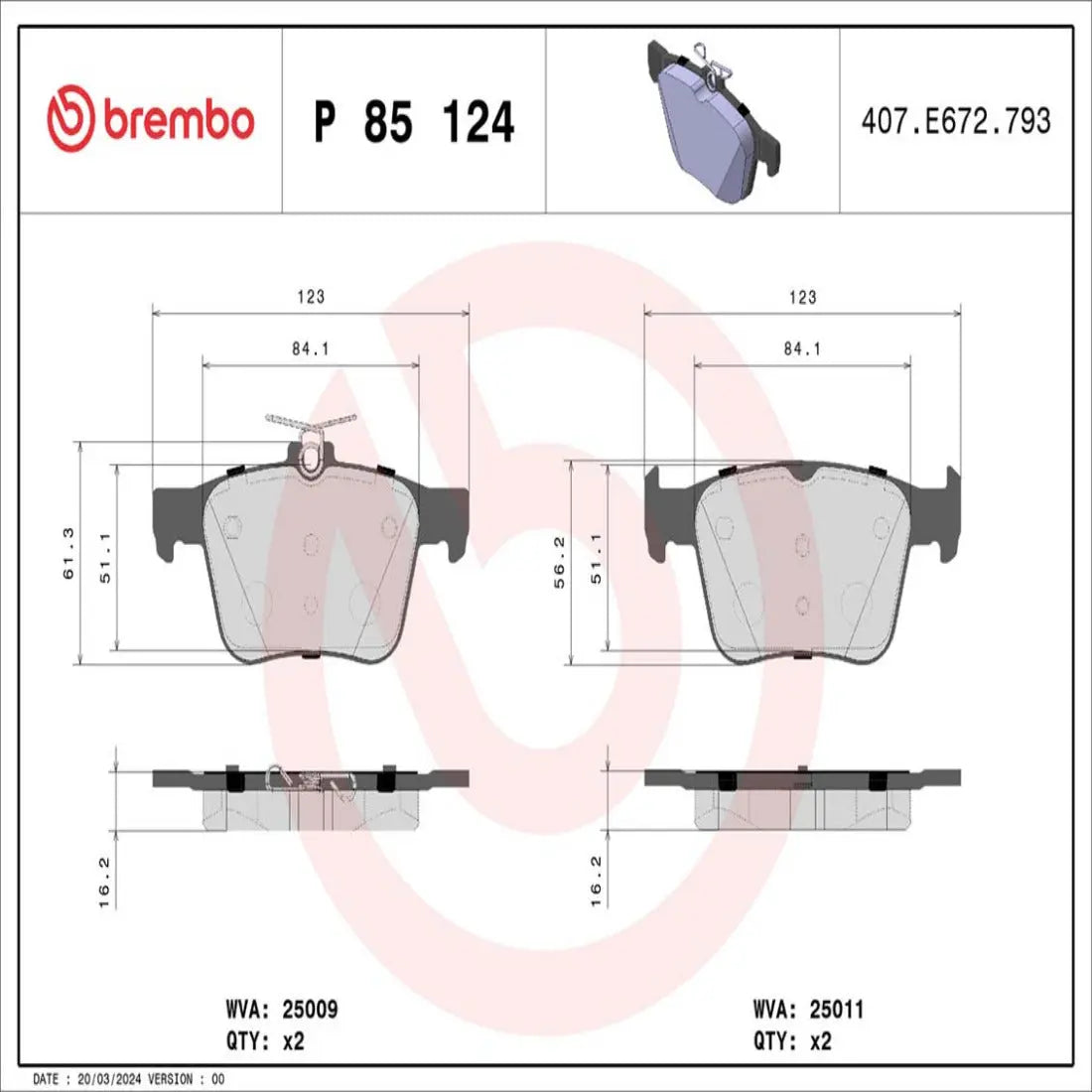 Brembo Bremsensatz Vorderachse + Hinterachse für AUDI, SEAT, SKODA, VW Brembo